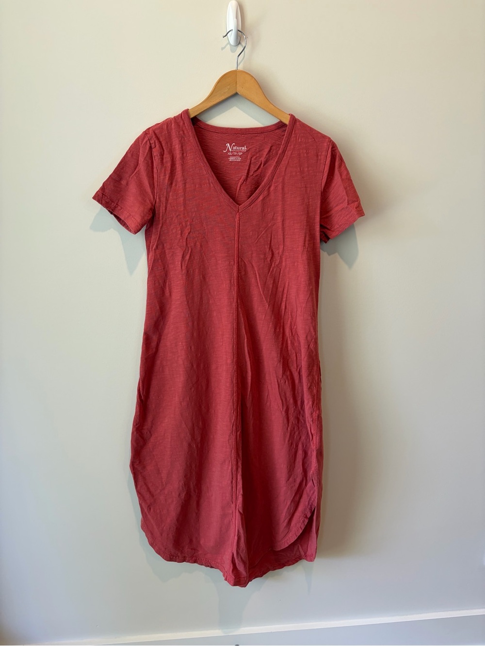 Natural Reflections Rose V-Neck Midi Dress XS